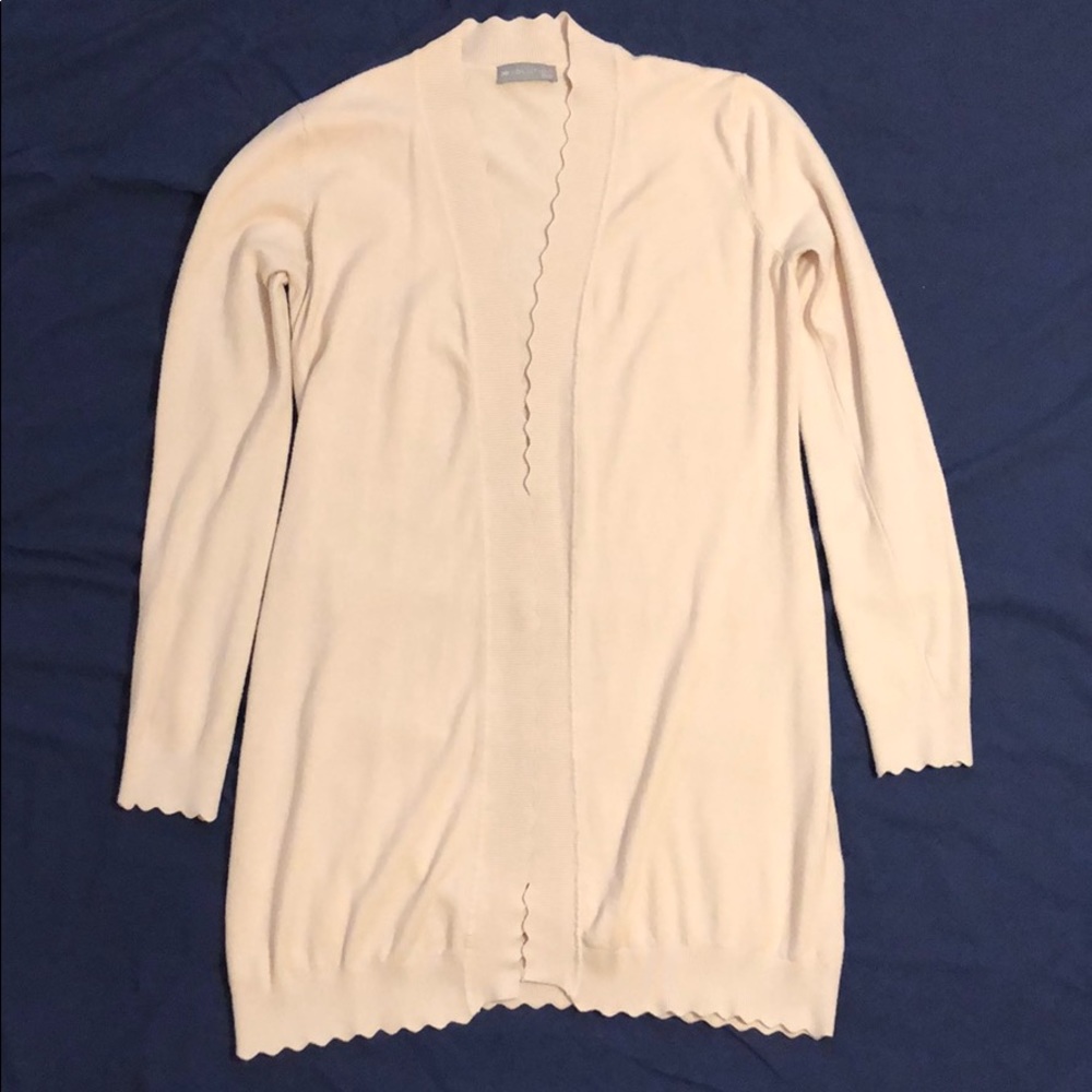 Palest Pink Tunic-length Cardigan (size M)